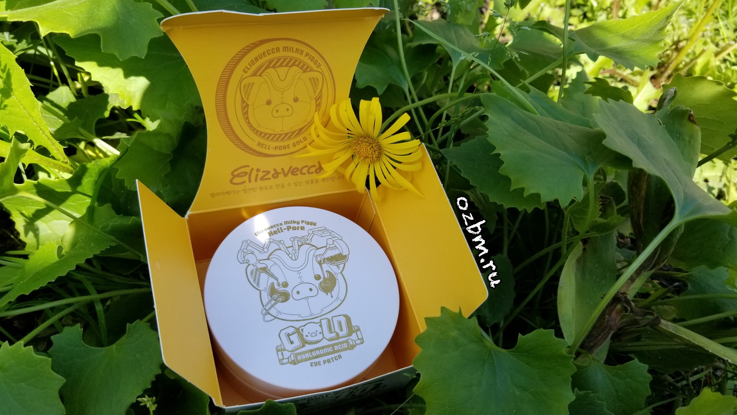 Гидро-гелевые патчи ELIZAVECCA с гиалуроновой кислотой MILKY PIGGY HELL PORE GOLD HYALURONIC ACID