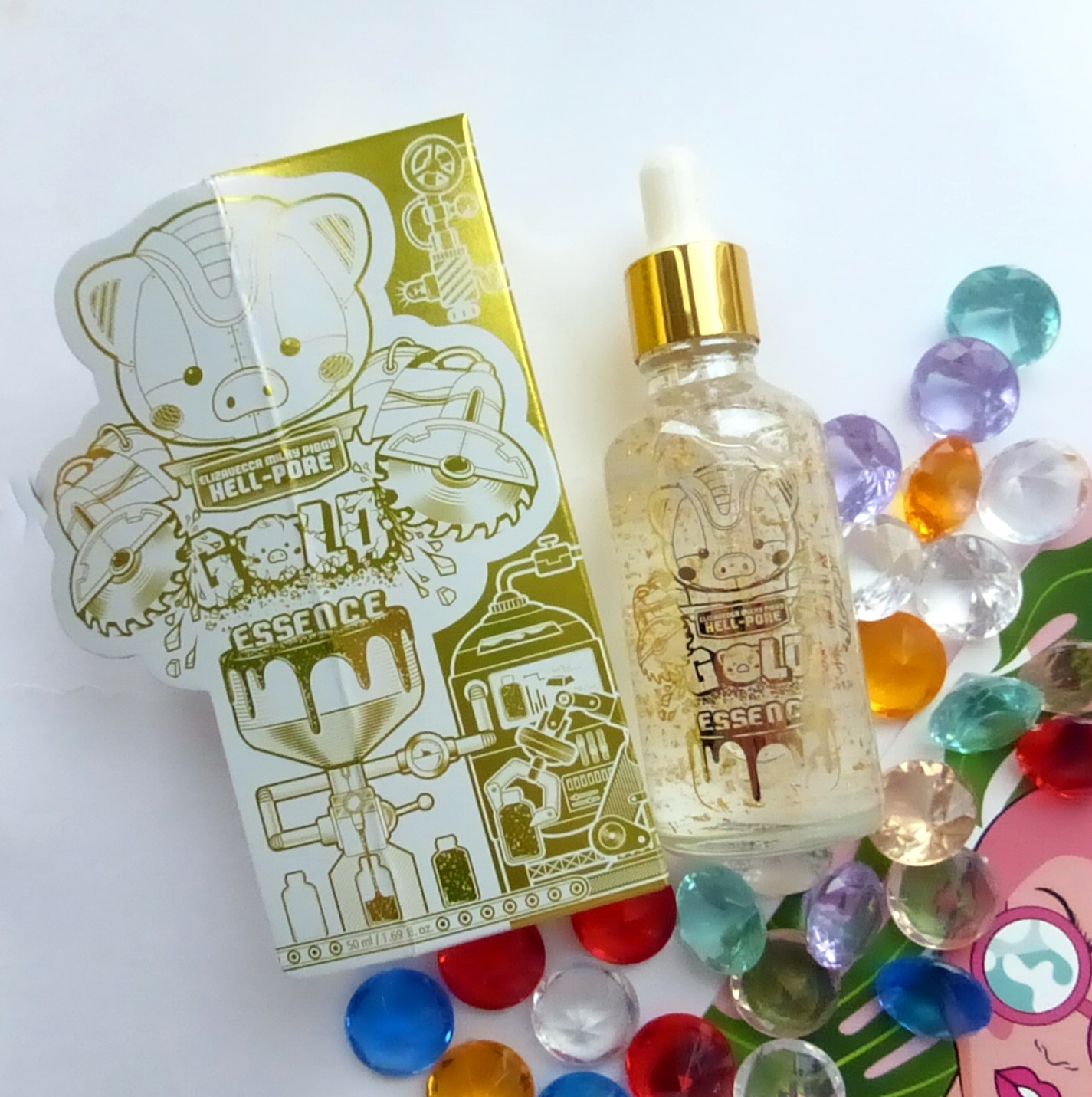 Натуральная увлажняющая эссенция для лица из Кореи с золотом Elizavecca Milky Piggy Hell-Pore Gold Essence купить в Москве и Московской области. корея