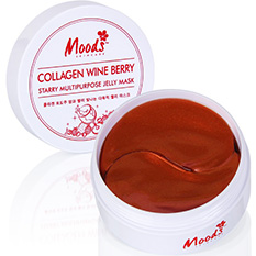 Тайские гидрогелевые патчи с коллагеном, вином и экстрактами ягод MOODS COLLAGEN WINE BERRY STARRY MULTIPURPOSE JELLY MASK