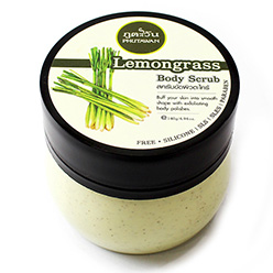 Тайский бодрящий и оздоравливающий скраб для тела Лемонграсс Phutawan Lemongrass Body Scrub 140 gr. Thailand